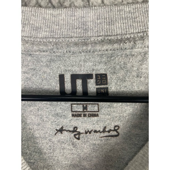 Uniqlo UT Andy Warhol All is Pretty Gray T-Shirt Short Sleeve Mens Medium Crew - Picture 2 of 9